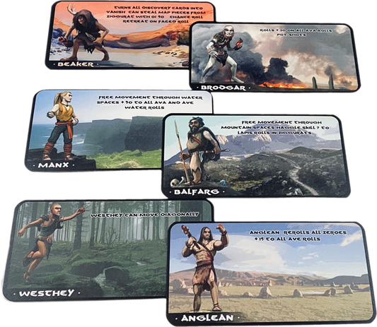 Set of 6 Player Cards with Burlap bag